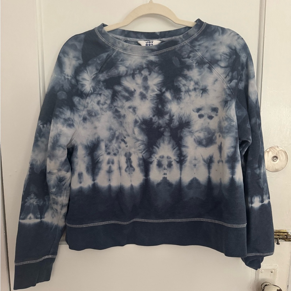 Blue Tie-Dye Women's Sweatshirt. Size small